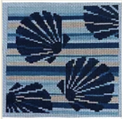 Kristine Kingston SS-62 Scallops on Shore Stripes