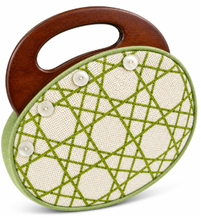 Ann Kaye Green Canning Pattern Bermuda Bag