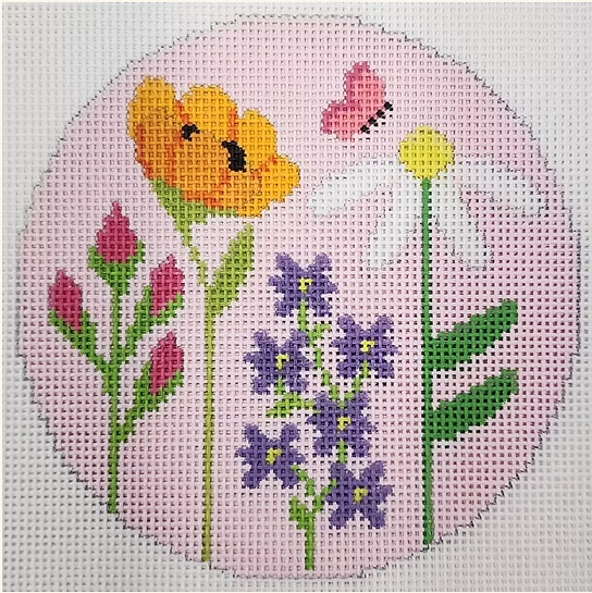 Kristine Kingston O-276 Flowers 3 on Lavendar