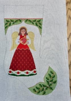 Susan Roberts 3248 Holly, Angel Insert Stocking