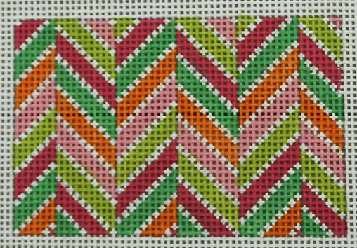 WCC-31 Wallet Insert - Chevron Pinks Greens Orange | 18 mesh |