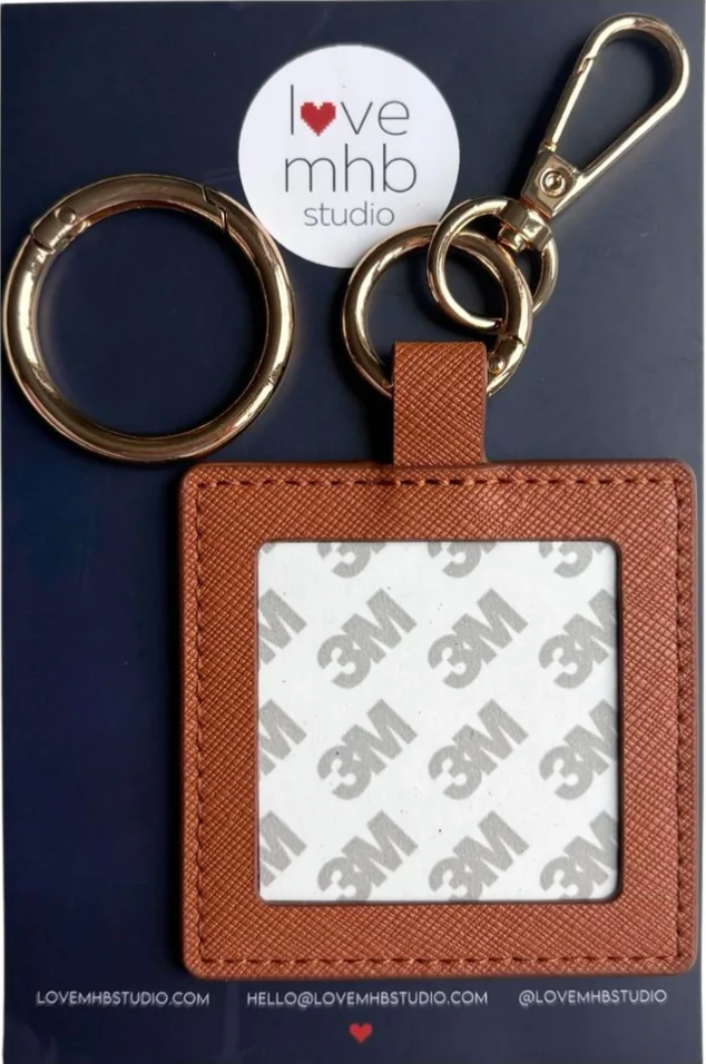 Lovemhbstudio Self-Finishing Leather Charm Cognac (Square)