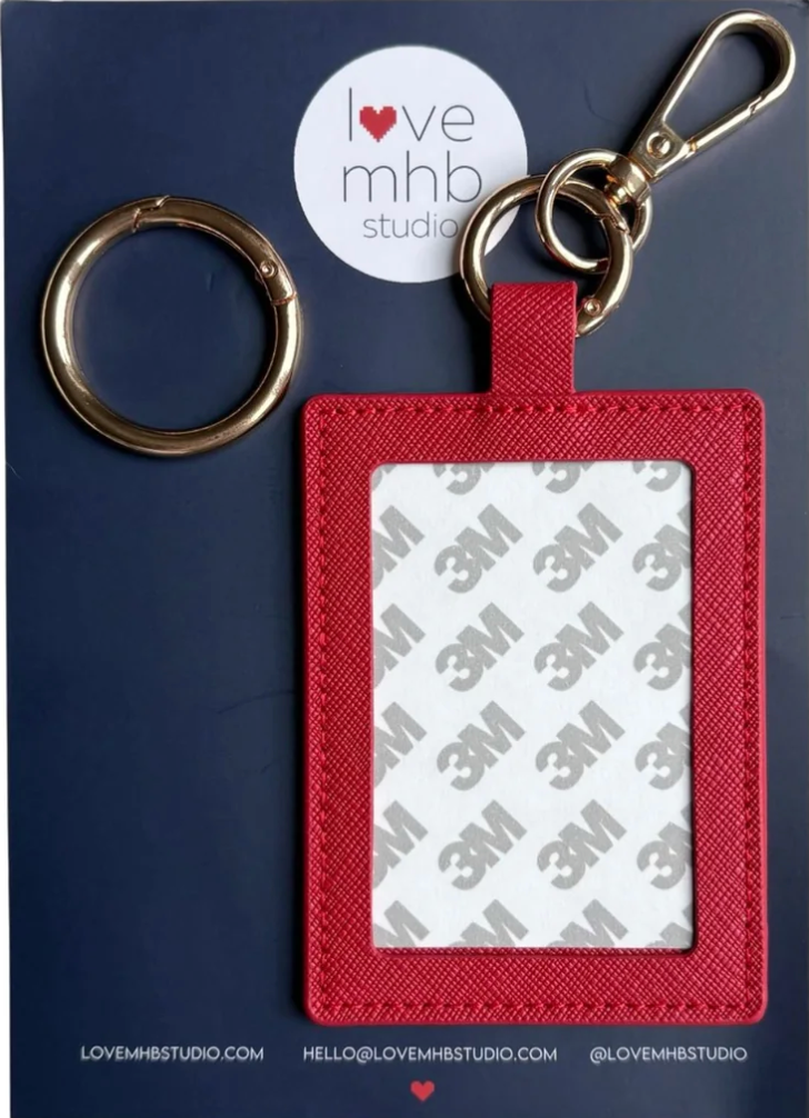 Lovemhbstudio Self-Finishing Leather Charm Red (Rectangle)