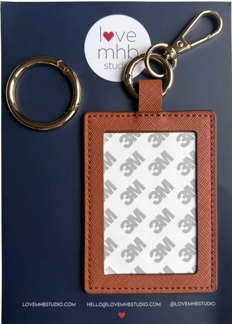 Lovemhbstudio Self-Finishing Leather Charm Cognac (Rectangle)