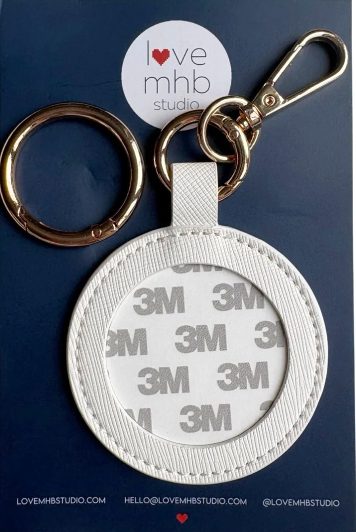 Lovemhbstudio Self-Finishing Leather Charm White (Round)