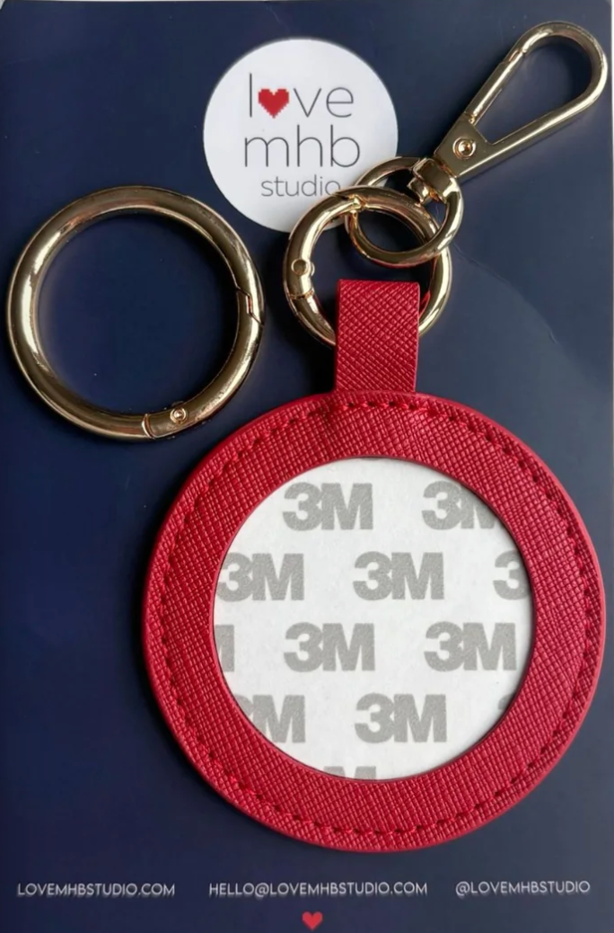 Lovemhbstudio Self-Finishing Leather Charm Red (Round)