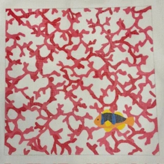 KCN Designers SI192A - Coral with Fish (Red)