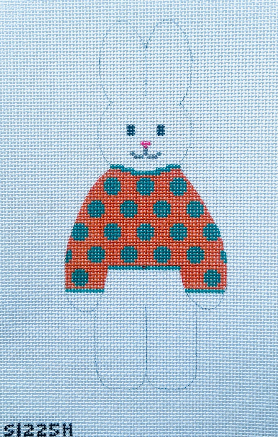 Stitch It's SI-225H - Orange and Teal Polka Dot Bunny