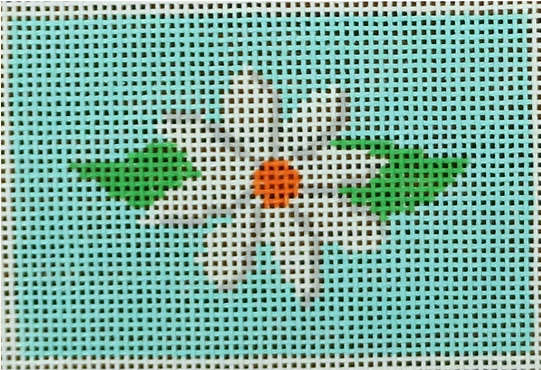 Kristine Kingston WCC-35b Wallet Insert - White Flower on Turquoise