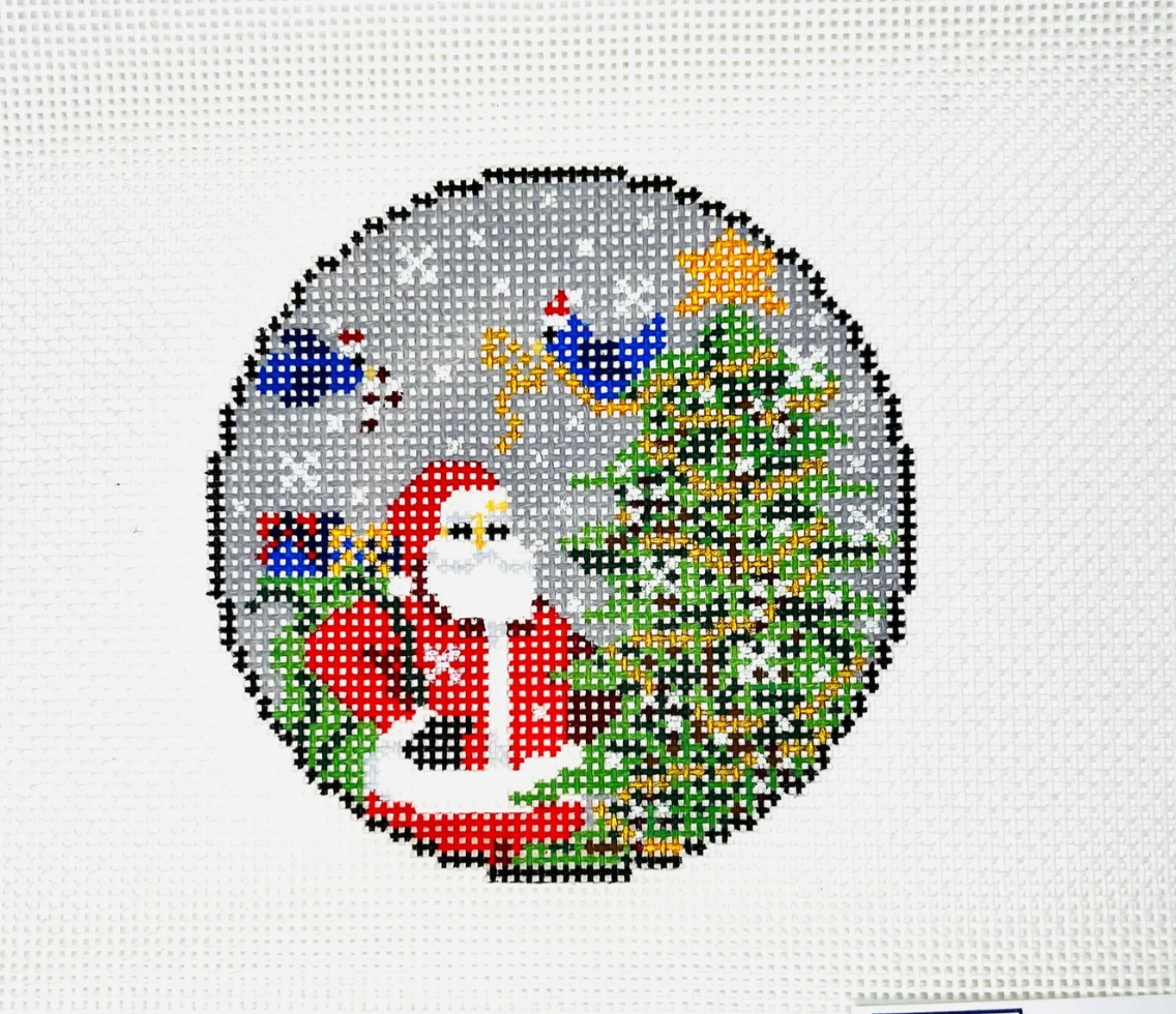 KCN Designers  KCD1528 Santa and Birds Round