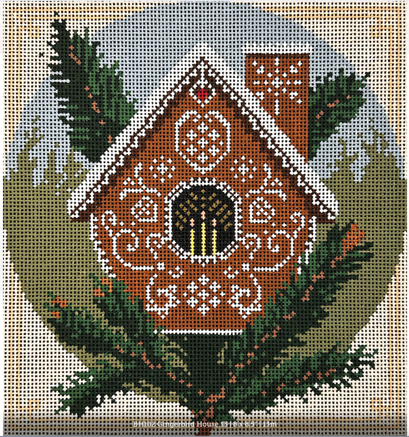 Flying Stitches BH102 Gingerbread House 13 mesh