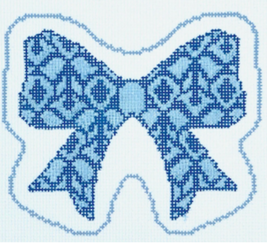 KCN Designers KCD1436 Damask Bow in Blue