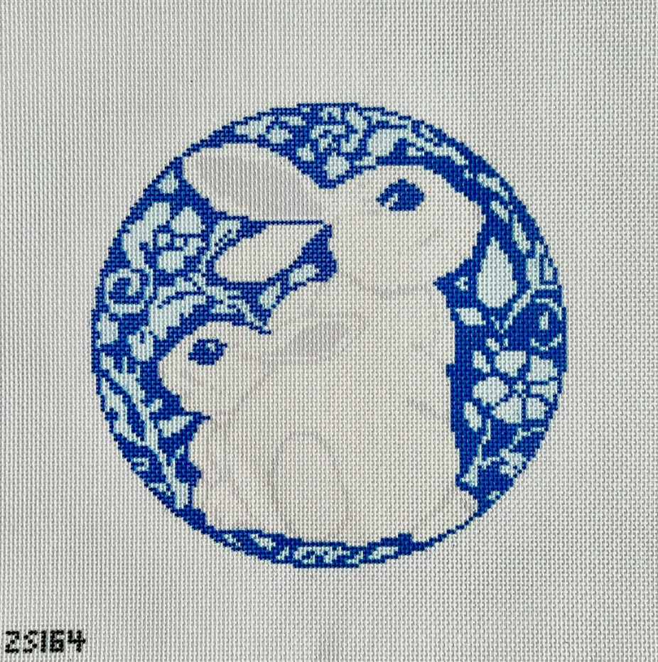 KCN Designers ZS-164 Blue and White Bunnies