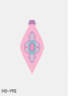 Nash and Daughters ND-195 Mid-century Mod Ornament-pink and purple