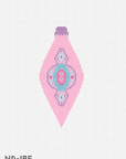 Nash and Daughters ND-195 Mid-century Mod Ornament-pink and purple