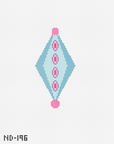 Nash and Daughters ND-196 Mid-century Mod Ornament-DIAMOND BLUE