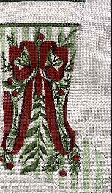 Alice Peterson AP8071 Bow and Berry Stocking
