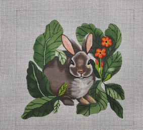 Susan Roberts BE1377-Rabbit in primrose