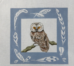Susan Roberts BE1508-Owl with Blue Border