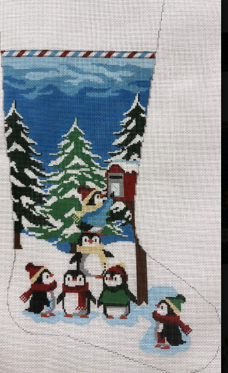 Alice Peterson AP8086 Penguin Post Stocking