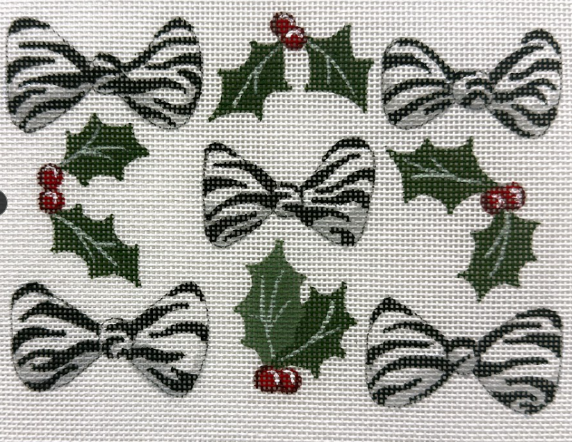 Alice Peterson AP8093 Zebra Bows and Holly