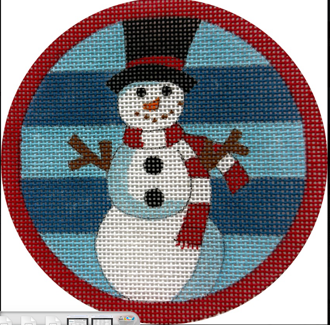 Alice Peterson x721 Snowman on Stripes