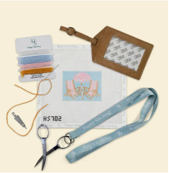 Grab and Go Happy Stitching Luggage Tag - beach bliss