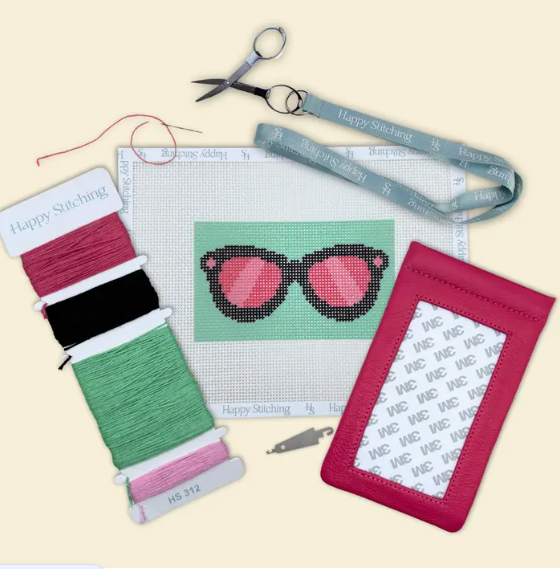 Grab and Go Happy Stitching Eyeglass Case - Stitch, Please