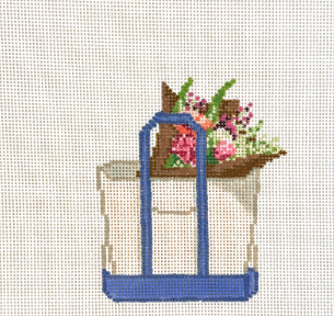 Wheelhaus Needlepoint WN-BT-103 Bouquet Boat Tote