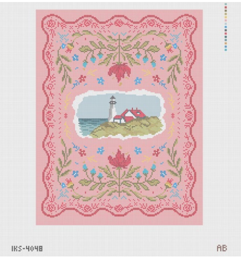 Initial K Studio IKS 4048 Large Portland Lighthouse - pink