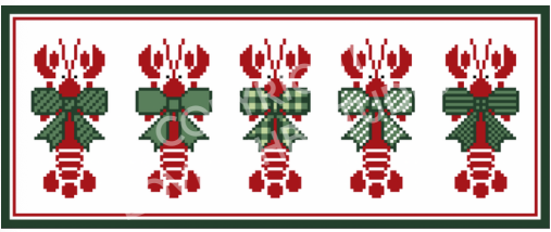 Lovemhbstudios CST114 Christmas Bow Lobster Parade