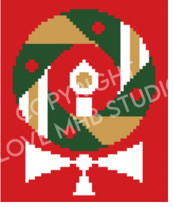 Lovemhbstudios EHD102-1 Holiday Wreath 13