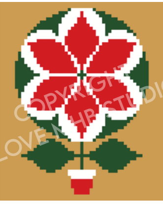 Lovemhbstudios EHD105-1 Poinsettia Plant 13