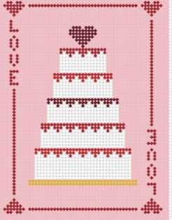 Initial K Studio IKS 4058 Love Card Wedding Cake