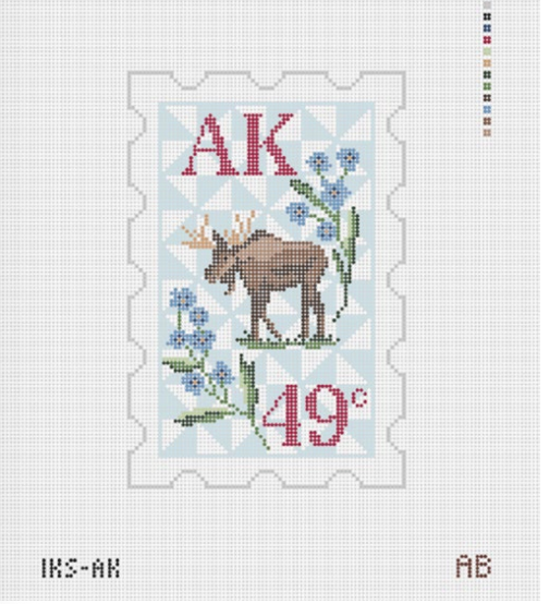 Initial K Studio IKS AK Alaska Stamp