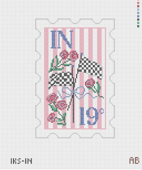 Initial K Studio IKS IN Indiana Stamp