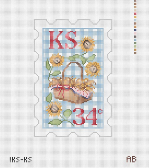 Initial K Studio IKS KS Kansas Stamp