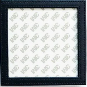 Planet Earth Leather Coaster - navy