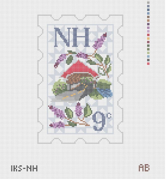 Initial K Studio IKS NH New Hampshire Stamp