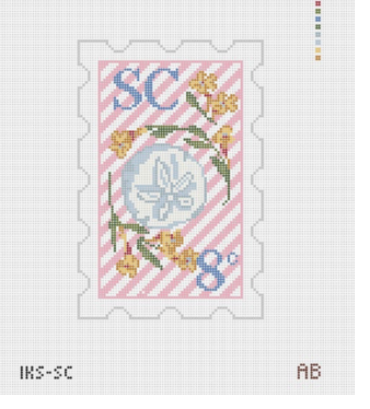 Initial K Studio IKS SC South Carolina Stamp