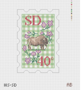 Initial K Studio IKS SD South Dakota Stamp