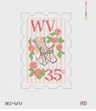 Initial K Studio IKS WV West Virginia Stamp