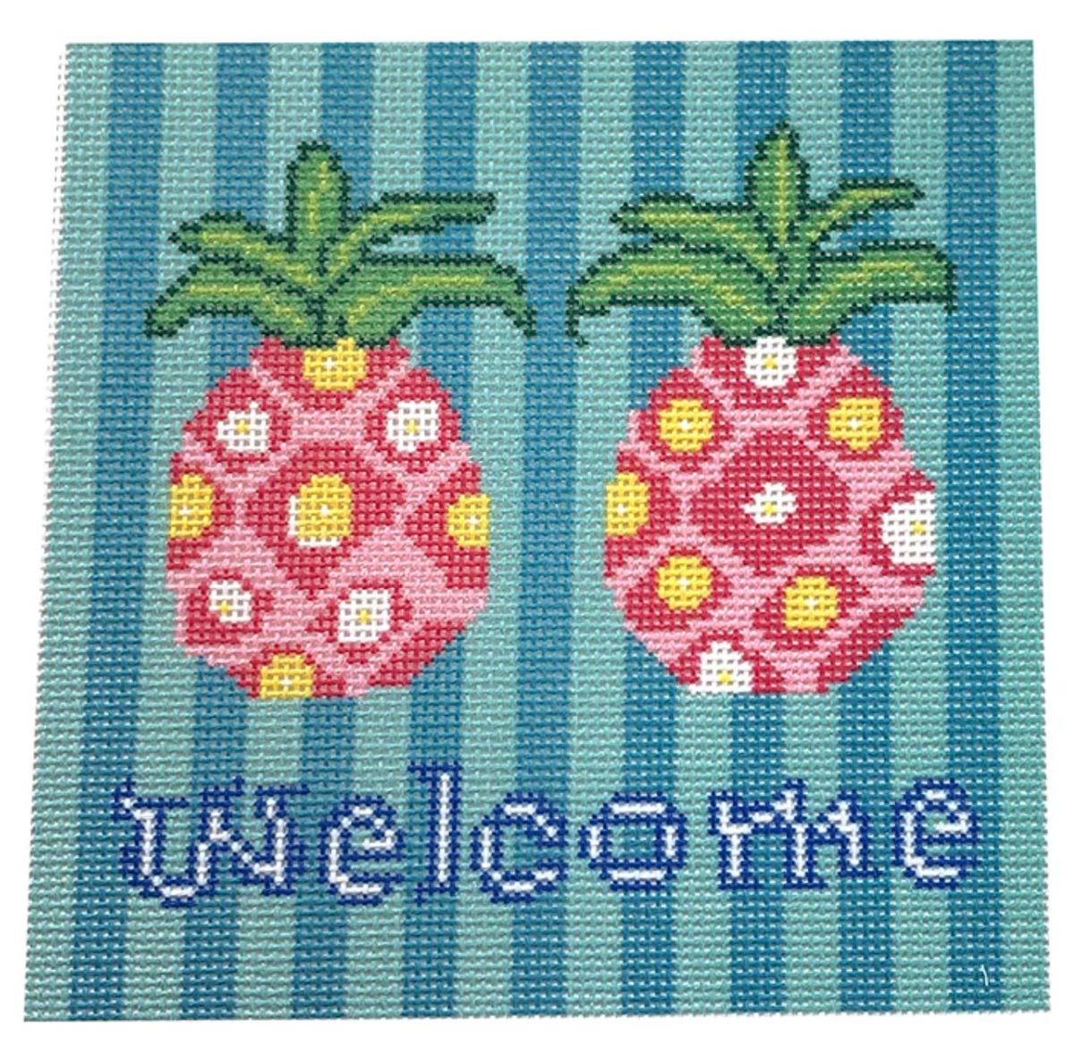 Bradley Needlepoint NTG TS247 WELCOME Pineapple Sign