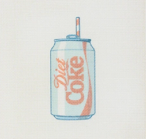 Kiss Ass Needlepoint Diet Coke Can