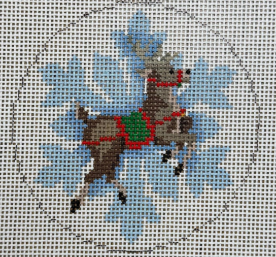 Alice Peterson SR 5375-13 mesh Snowflake Flying Reindeer