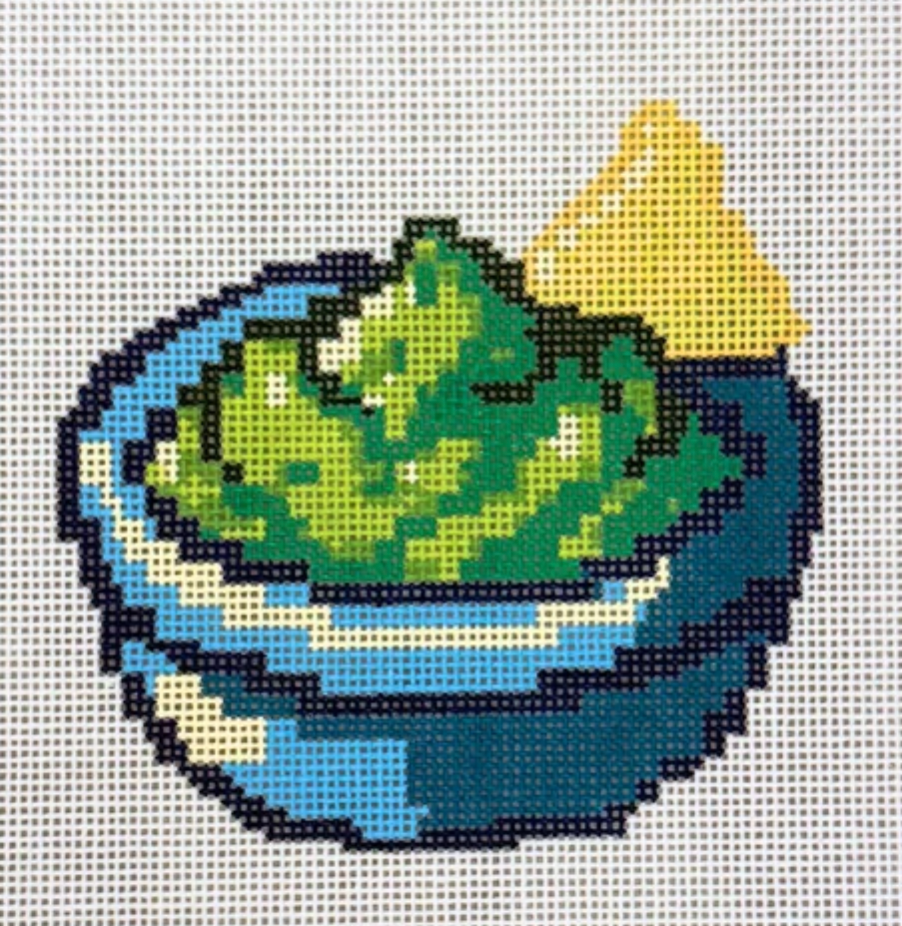 Threaded and Tipsy Guac Needlepoint Canvas