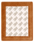 Atlantic Blue Leather Polaroid Magnet - brown