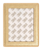 Atlantic Blue Leather Polaroid Magnet - gold