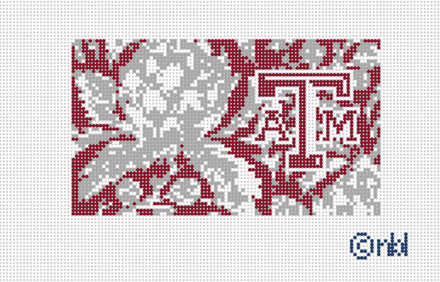 Needlepoint by Laura Texas A and M Artichoke Purse Insert