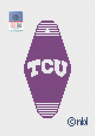 Needlepoint by Laura TCU Hotel Key